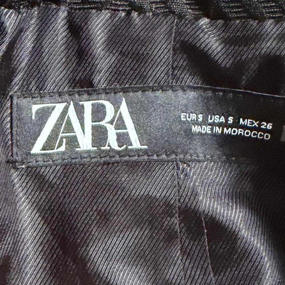 NWOT Zara Jacquard Blazer Small Black Geometric Minkmalist Office Professional - Picture 11 of 12